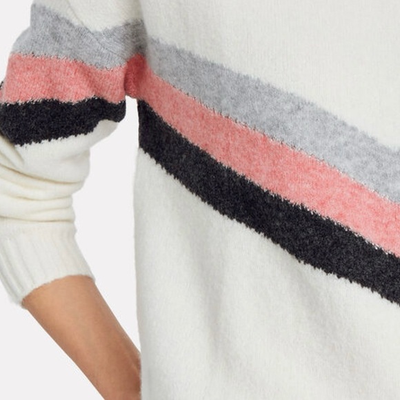 Rails Aura Wool + Cashmere Sweater In Ivory Chevron, Medium, NWOT - Picture 7 of 12